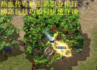 热血传奇私服单职业排行榜高玩技巧如何快速登顶？