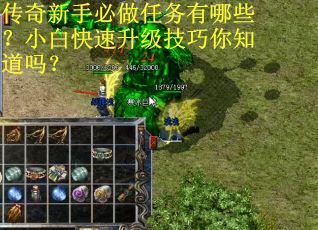 传奇新手必做任务有哪些？小白快速升级技巧你知道吗？