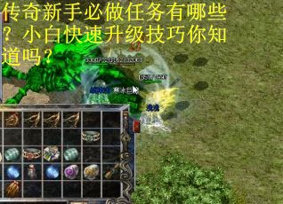 传奇新手必做任务有哪些？小白快速升级技巧你知道吗？