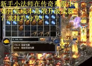 新手小法师在传奇私服中如何低成本高效升级武器？求技巧分享？