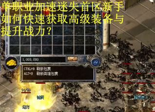 单职业加速迷失首区新手如何快速获取高级装备与提升战力？