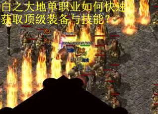 白之大地单职业如何快速获取顶级装备与技能？