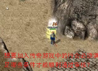 想要加入传奇游戏中的行会必须满足哪些条件才能顺利通过审核? 想要加入传奇游戏中的行会必须满足哪些条件才能顺利通过审核?
