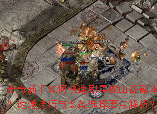 传奇新手如何快速刷毒蛇山谷副本?速通<a href=