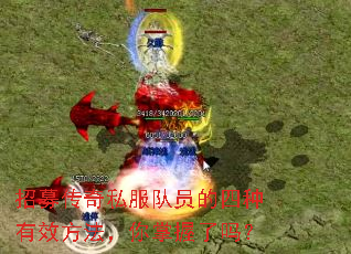 招募传奇私服队员的四种有效方法,你掌握了吗? 招募传奇私服队员的四种有效方法,你掌握了吗?