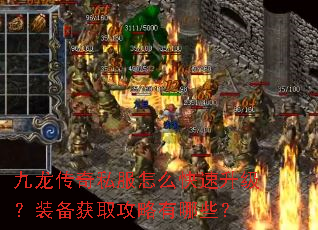 九龙传奇私服怎么快速升级?装备获取攻略有哪些? 九龙传奇私服怎么快速升级?装备获取攻略有哪些?