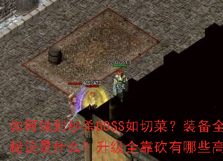 如何做到秒杀BOSS如切菜?装备全靠打的秘诀是什么?升级全靠砍有哪些高效技巧? 如何做到秒杀BOSS如切菜?装备全靠打的秘诀是什么?升级全靠砍有哪些高效技巧?