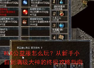 WLK公益服怎么玩?从新手小白到满级大神的终极攻略指南 WLK公益服怎么玩?从新手小白到满级大神的终极攻略指南