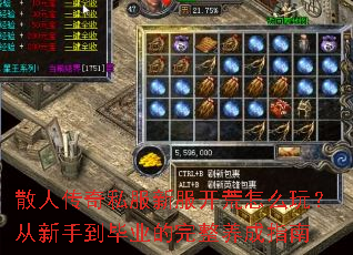 散人传奇私服新服开荒怎么玩?从新手到毕业的完整养成指南 散人传奇私服新服开荒怎么玩?从新手到毕业的完整养成指南