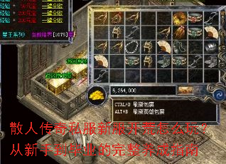 散人传奇私服新服开荒怎么玩?从新手到毕业的完整养成指南 散人传奇私服新服开荒怎么玩?从新手到毕业的完整养成指南