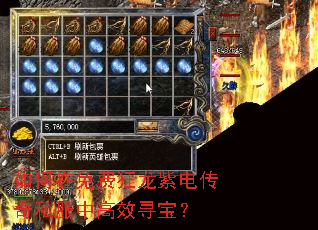 如何在免费狂龙紫电传奇私服中高效寻宝? 如何在免费狂龙紫电传奇私服中高效寻宝?