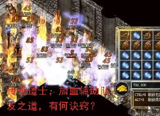 传奇道士,加血辅助队友之道,有何诀窍? 传奇道士,加血辅助队友之道,有何诀窍?