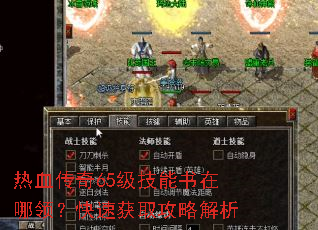 热血传奇65级技能书在哪领?快速获取攻略解析 热血传奇65级技能书在哪领?快速获取攻略解析
