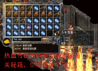 热血传奇大神亲授神威狱通关秘籍,你准备好了吗? 热血传奇大神亲授神威狱通关秘籍,你准备好了吗?