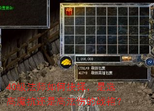 40级法师如何抉择,是选高魔抗还是高法伤的战袍? 40级法师如何抉择,是选高魔抗还是高法伤的战袍?