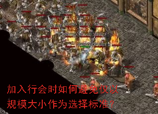 加入行会时如何避免仅以规模大小作为选择标准? 加入行会时如何避免仅以规模大小作为选择标准?