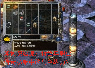 如何快速提升特色单职业传奇私服中的角色战力? 如何快速提升特色单职业传奇私服中的角色战力?