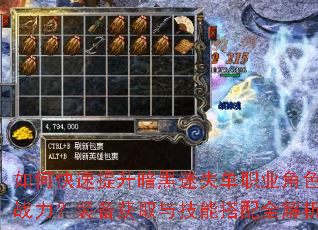 如何快速提升暗黑迷失单职业角色战力?装备获取与技能搭配全解析 如何快速提升暗黑迷失单职业角色战力?装备获取与技能搭配全解析